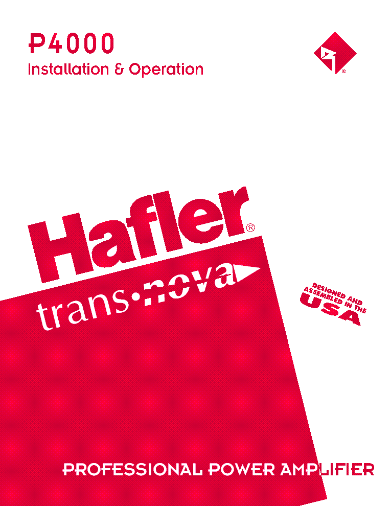 HAFLER P4000 AMPLIFIER SCH service manual