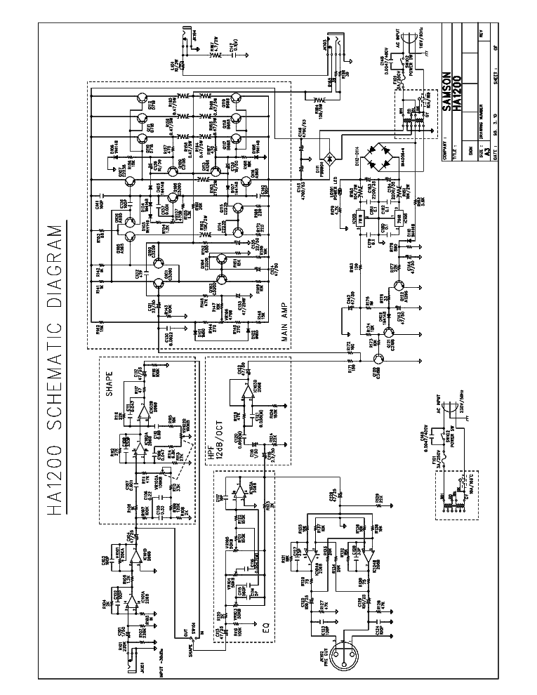 HARTKE HA3500 POWER AMPLIFIER SCH Service Manual free ... samsung led tv circuit diagram free download 