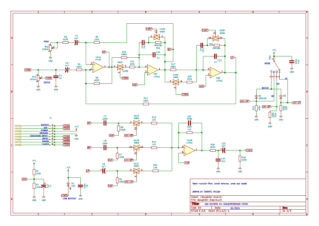 HAZ LABORATORIES MUTRON III ENVELOPE FILTER SCH service manual (2nd page)