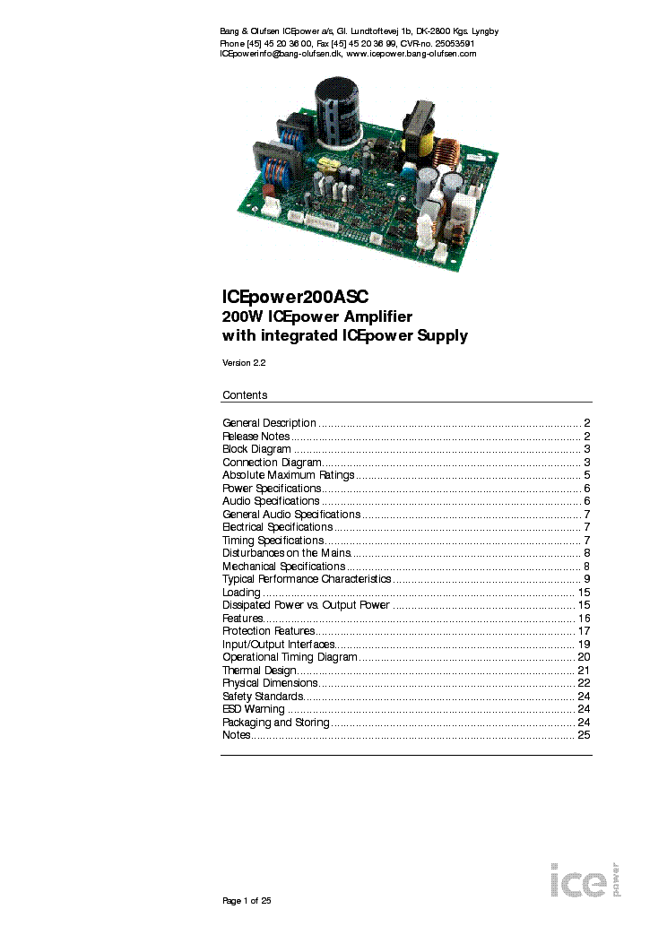 Ice power 50asx2 amplifier circuit diagram