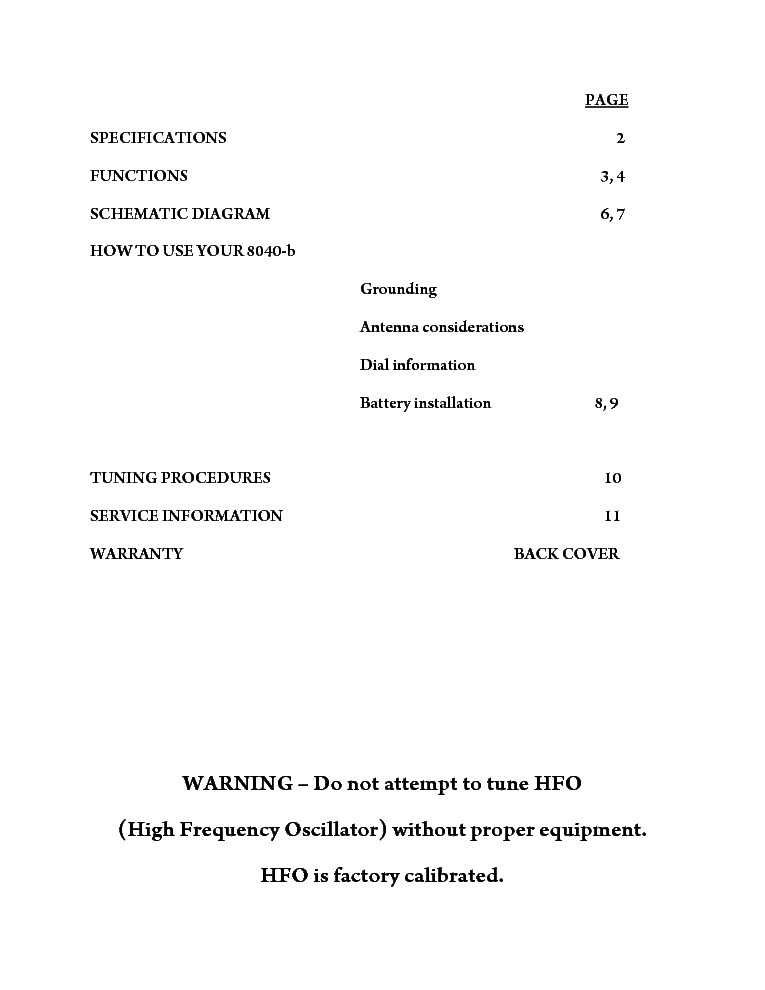 KANTRONICS 8040-B 80 40 MTERE HAM RECEIVER RH VEVO SM service manual (2nd page)