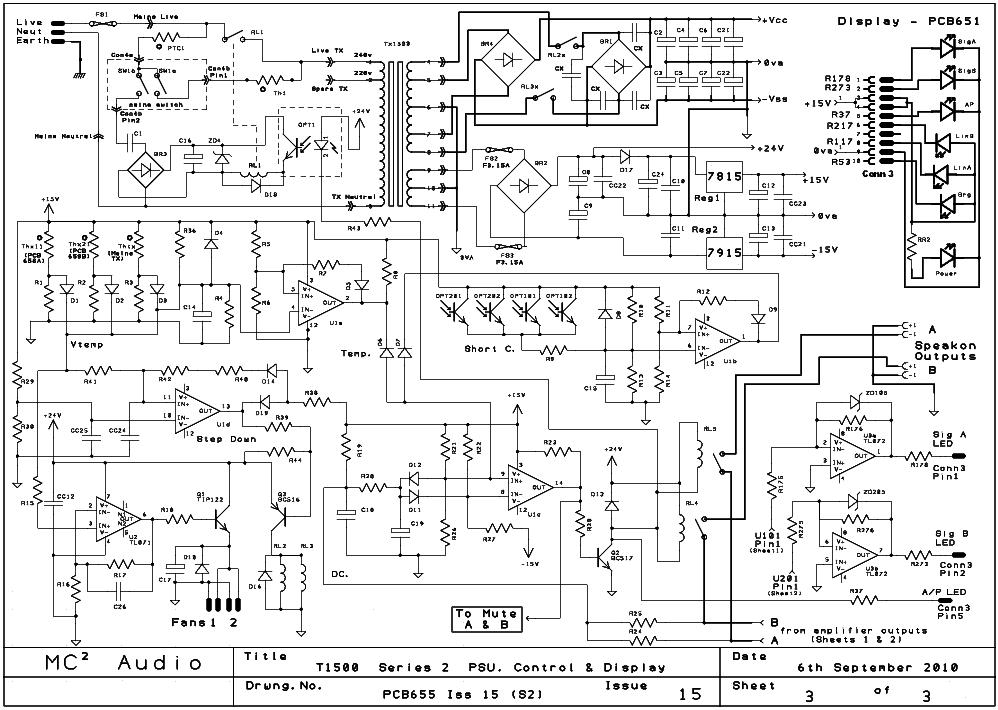 MC2-AUDIO T500 T1000 SCH Service Manual download, schematics, eeprom ...