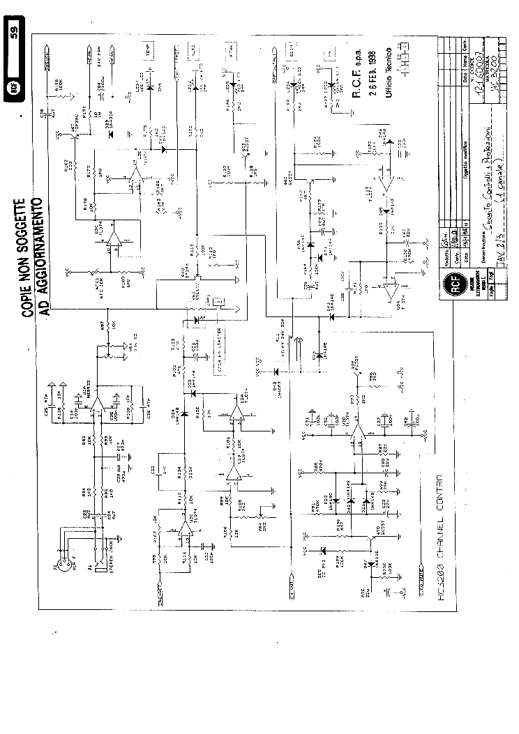 RCF HC3200 SCH Service Manual download, schematics, eeprom, repair info ...