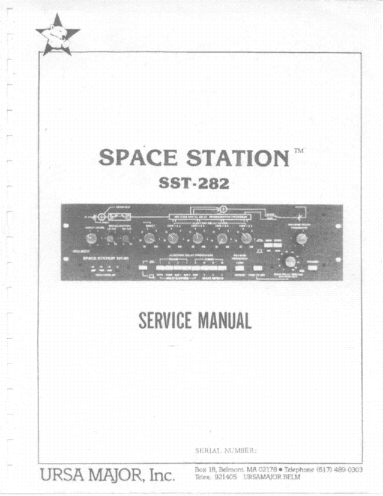 URSA MAJOR SST-282 SPACE STATION Service Manual download, schematics Sns-Brigh10