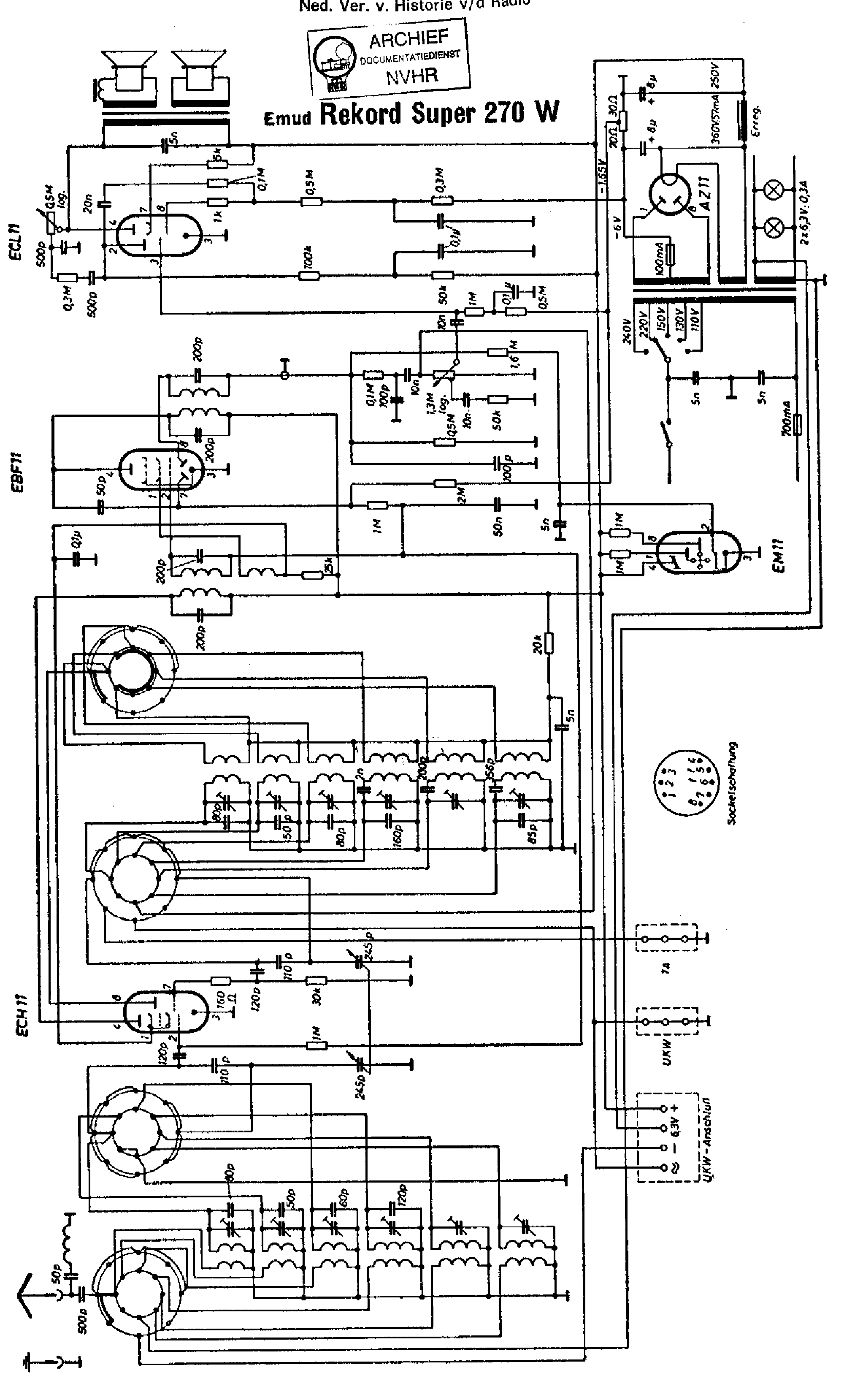 EMUD REKORD SUPER 270W RECEIVER SCH service manual