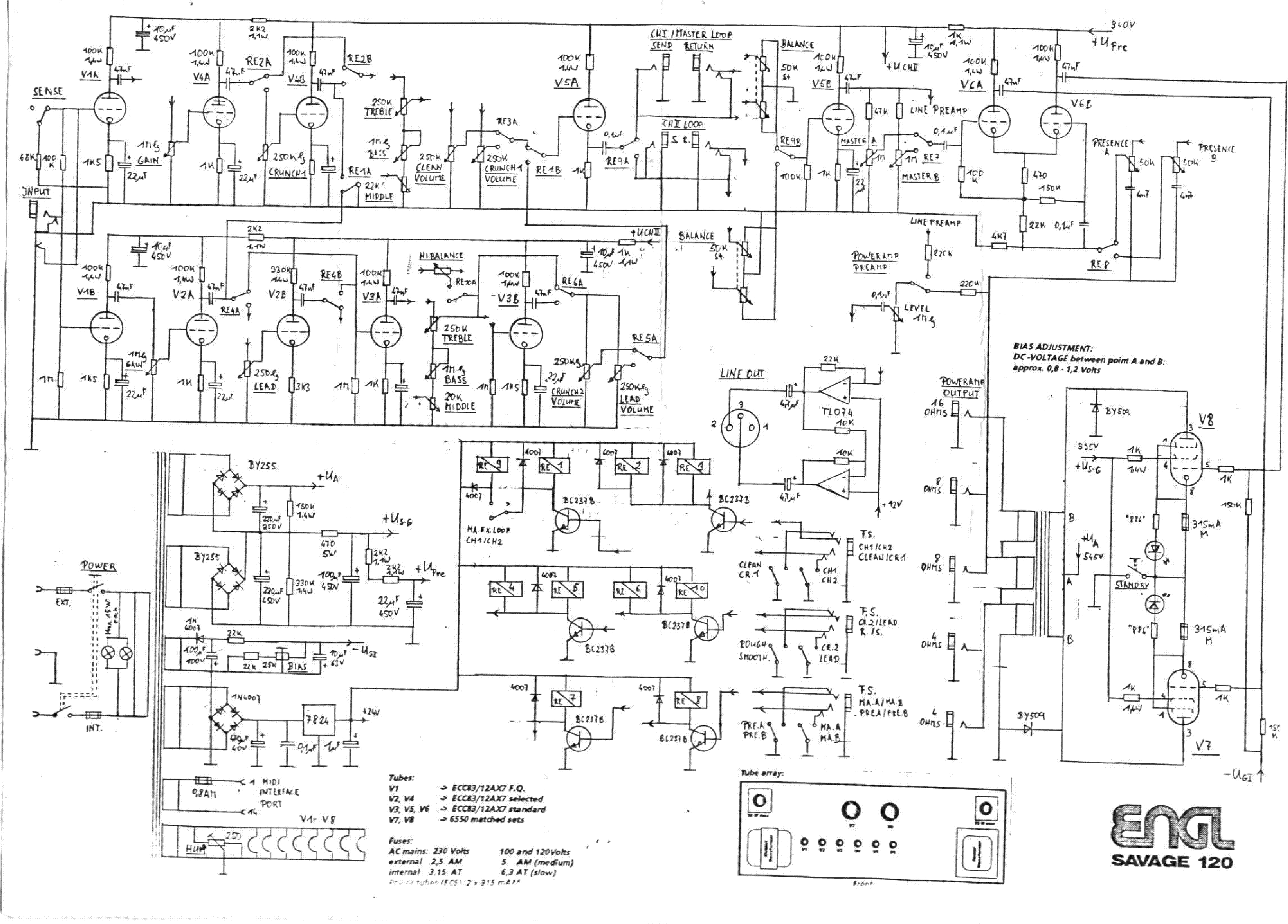 Engl e530 preamp схема