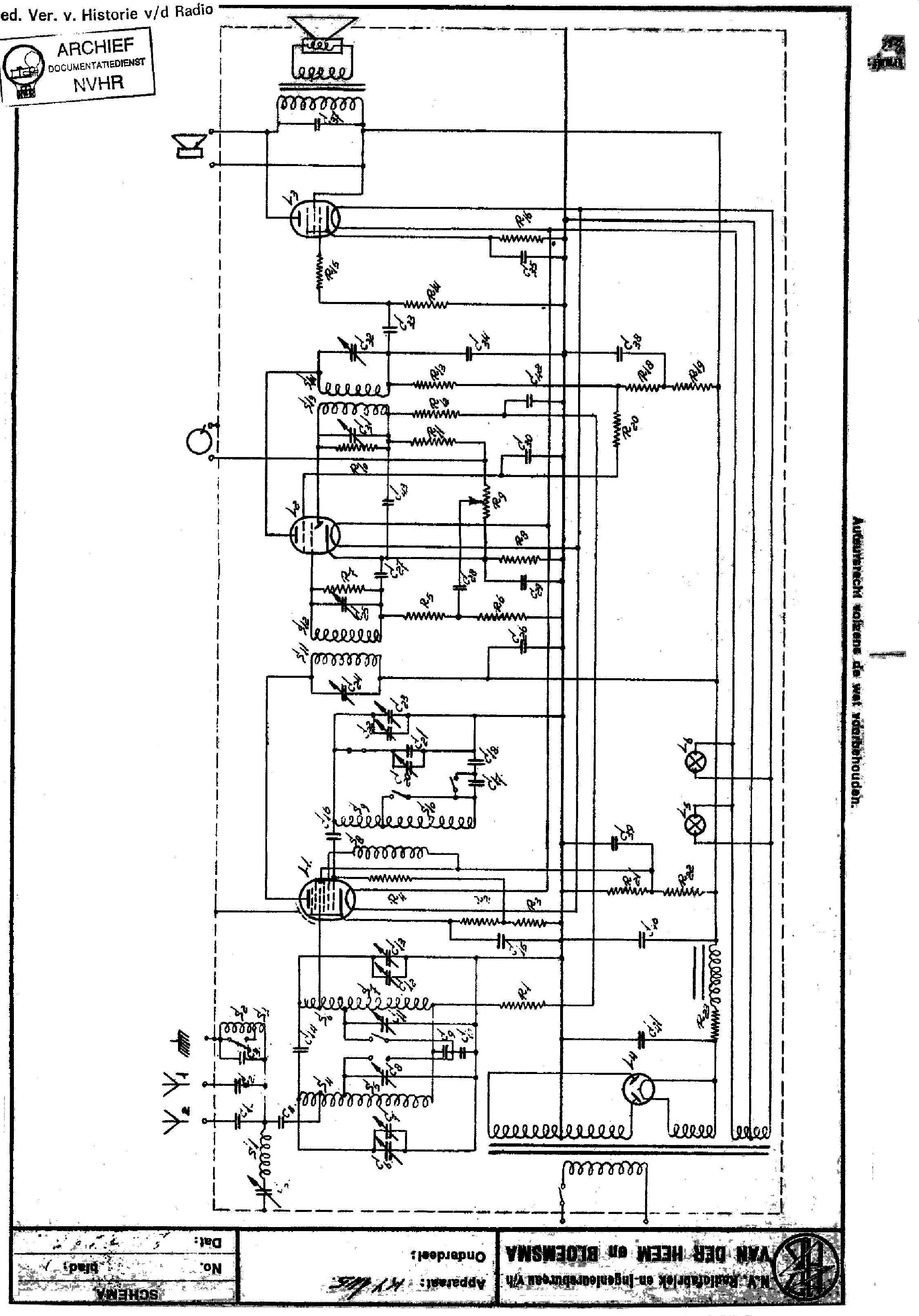 ERRES KY145 EARLY RECEIVER 1935 SCH service manual