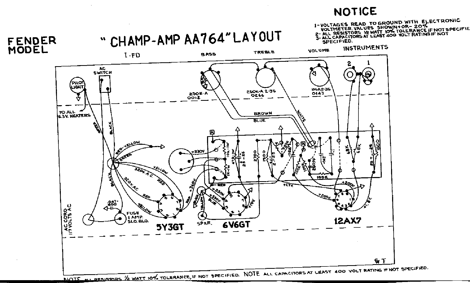 FENDER CHAMP AA-764 SCHEM service manual (2nd page)