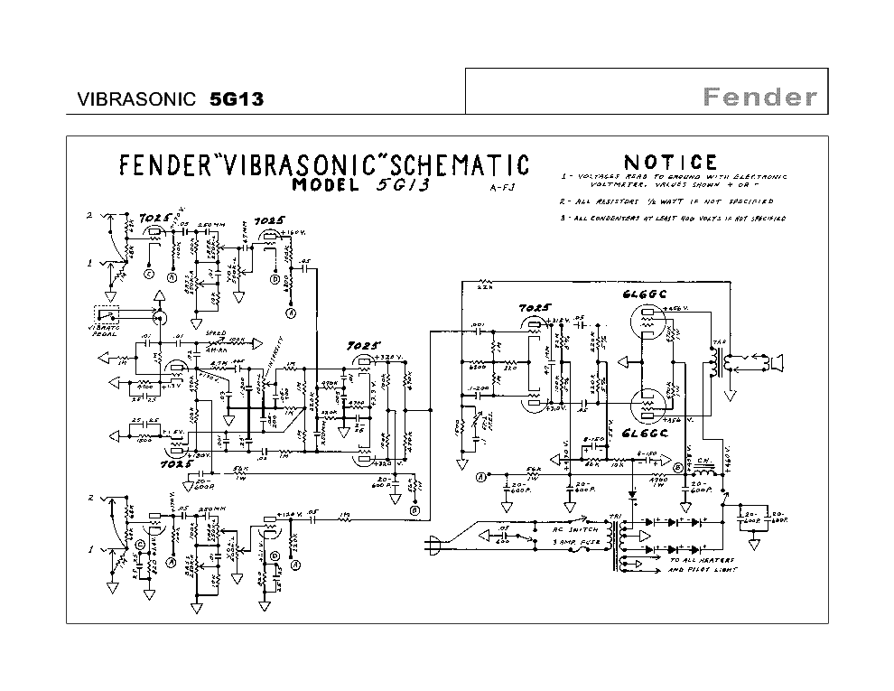 FENDER VIBRASONIC 5G13 SCH service manual (2nd page)