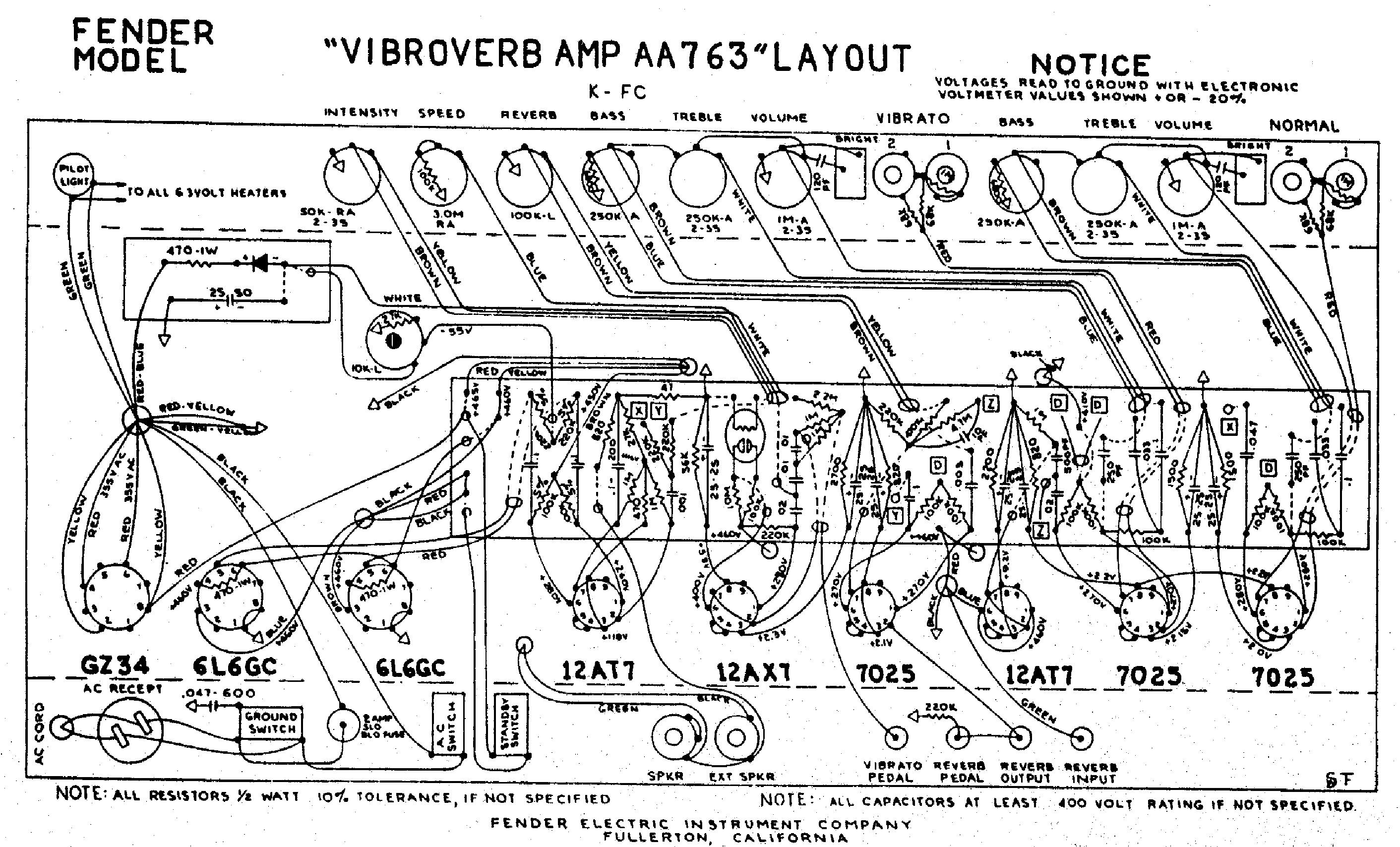FENDER VIBROVERB AA763 SCH service manual (2nd page)