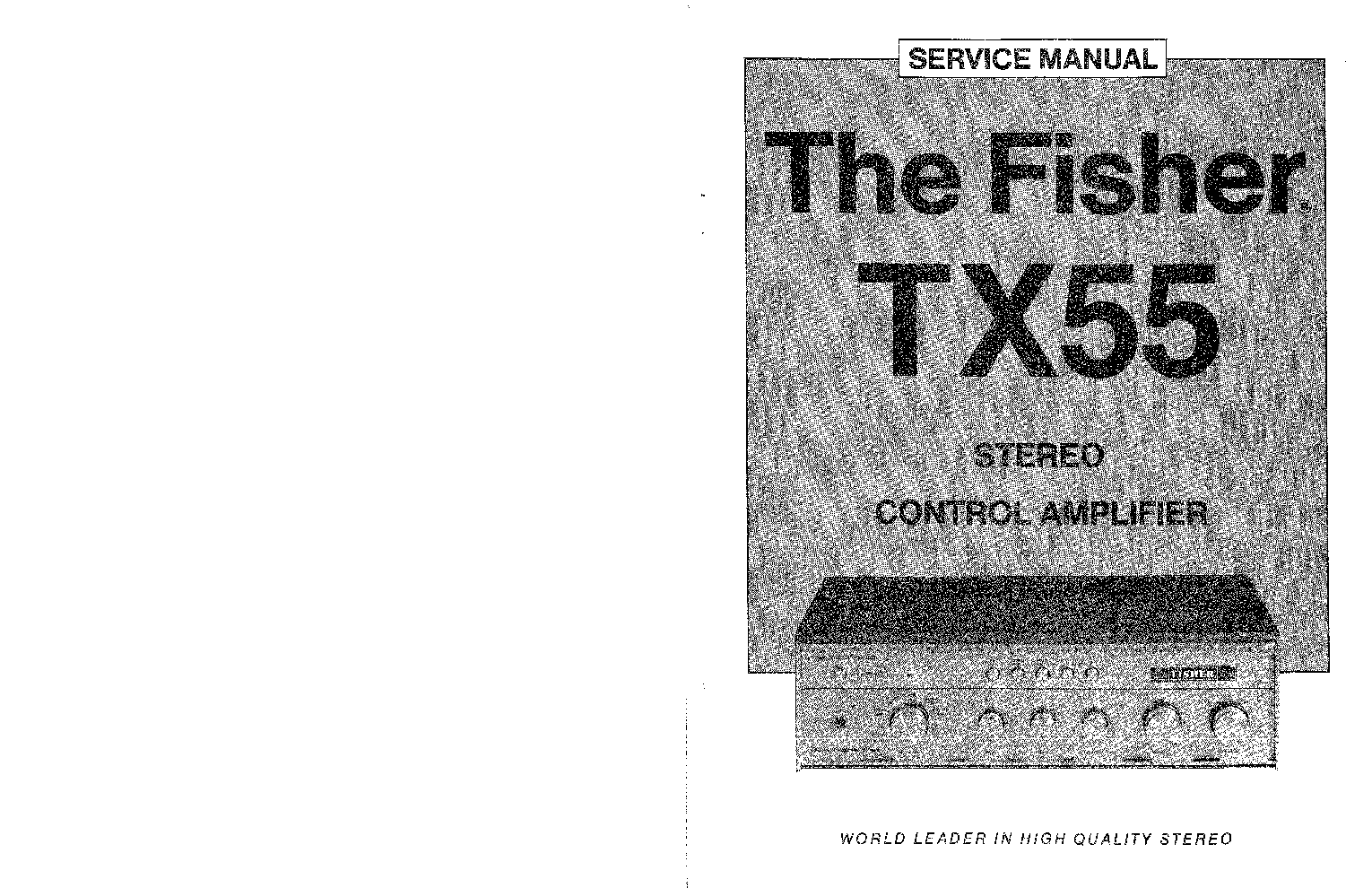 FISHER TX-55 STEREO CONTROL AMP 1974 SM service manual
