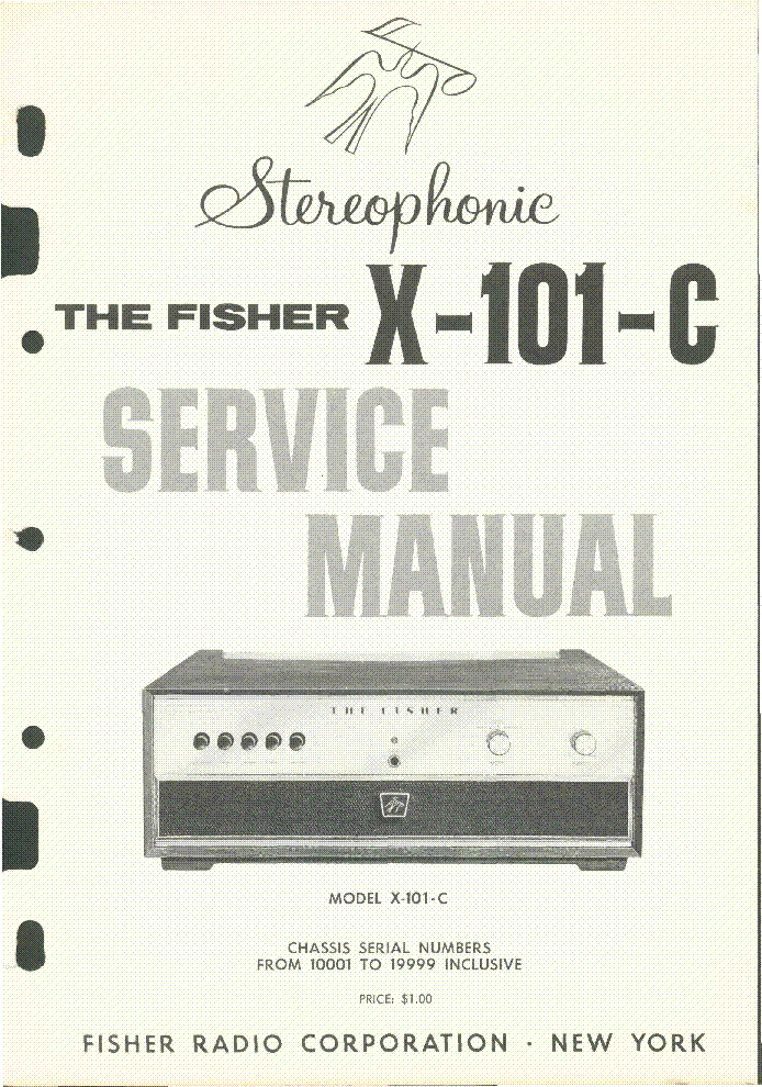 Service Manual-Anleitung für Fisher X-101 