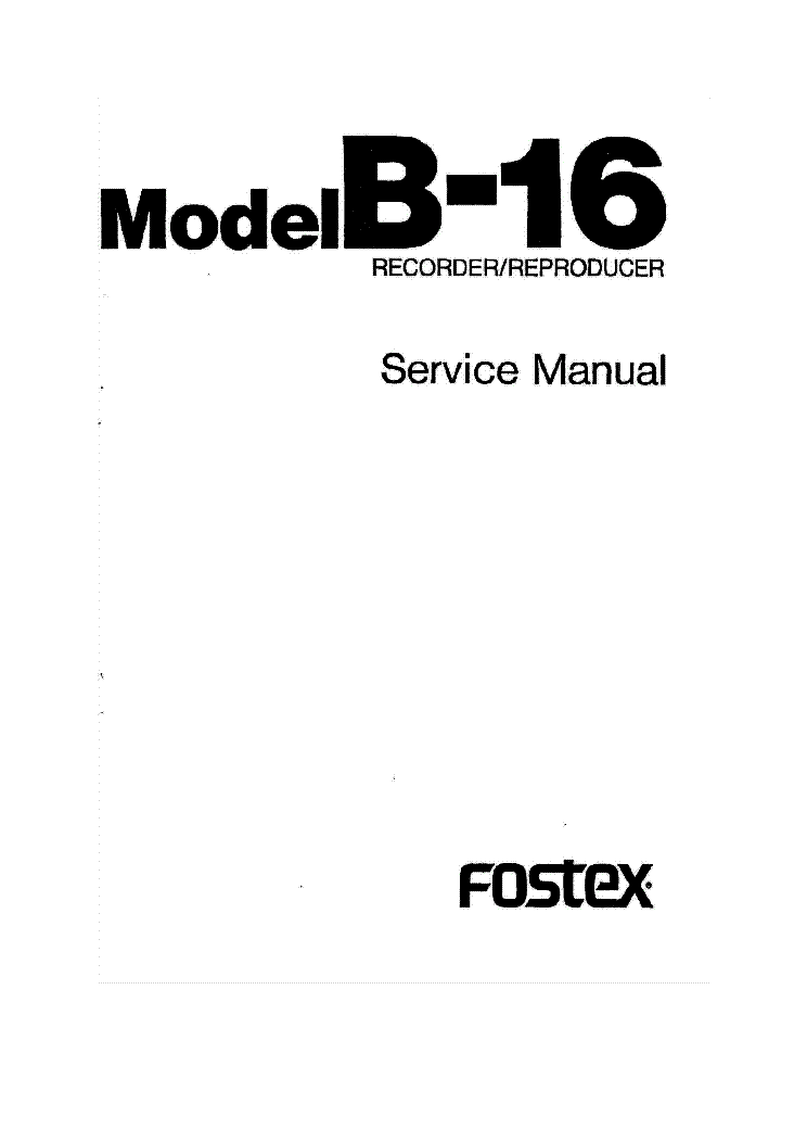 Fostex B16 no audio signal