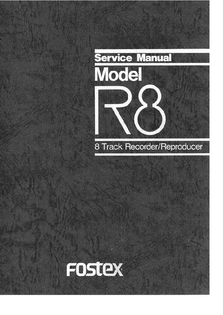 FOSTEX R8 SM Service Manual download, schematics, eeprom, repair info for  electronics experts