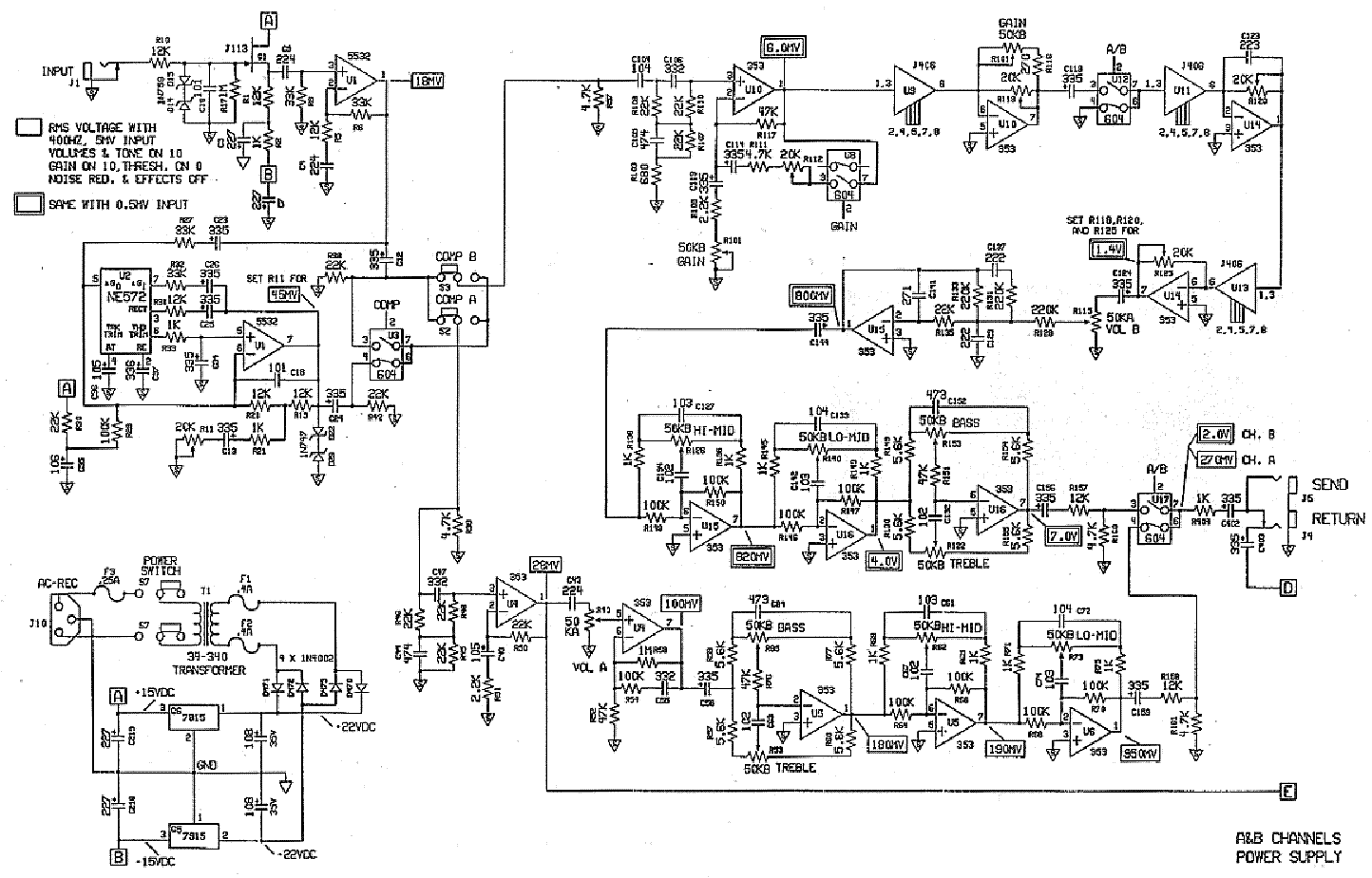 Gallien Krueger 2000 CPL Preamp