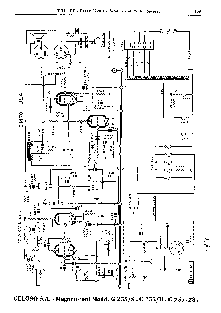 GELOSO 255 287 S U AMPLIFIER SCH service manual