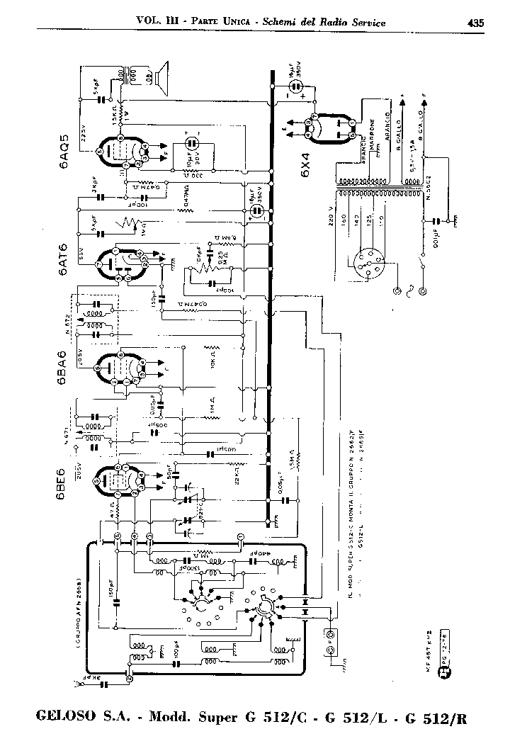 GELOSO 512 C L R SUPER RECEIVER AND 2668 TUNER SCH service manual