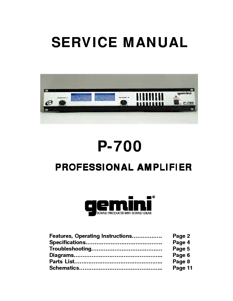 Gemini Gx Series Service Manual Download Schematics Eeprom Repair Info For Electronics Experts