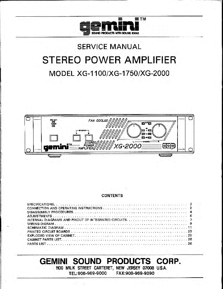 Gemini Xg 1100 1750 00 Service Manual Download Schematics Eeprom Repair Info For Electronics Experts