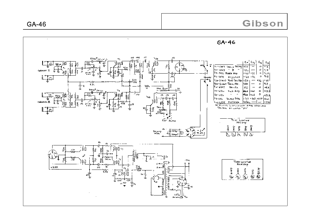 GIBSON GA-46 SCH service manual