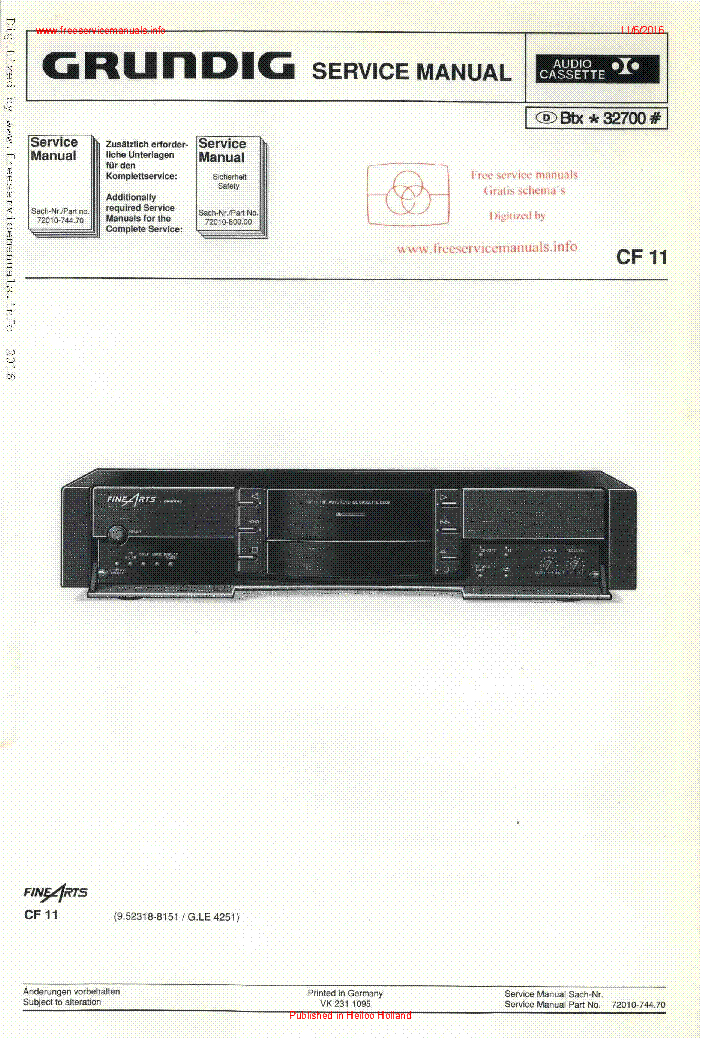 GRUNDIG CF11 SM service manual