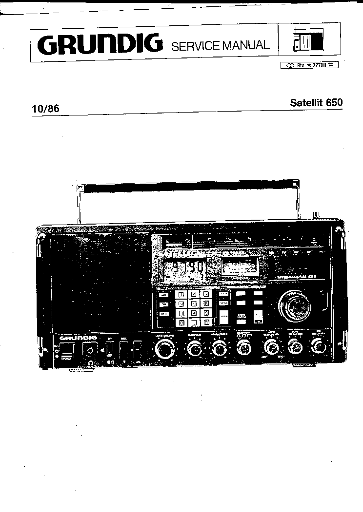 grundig satellit 600 professional manual