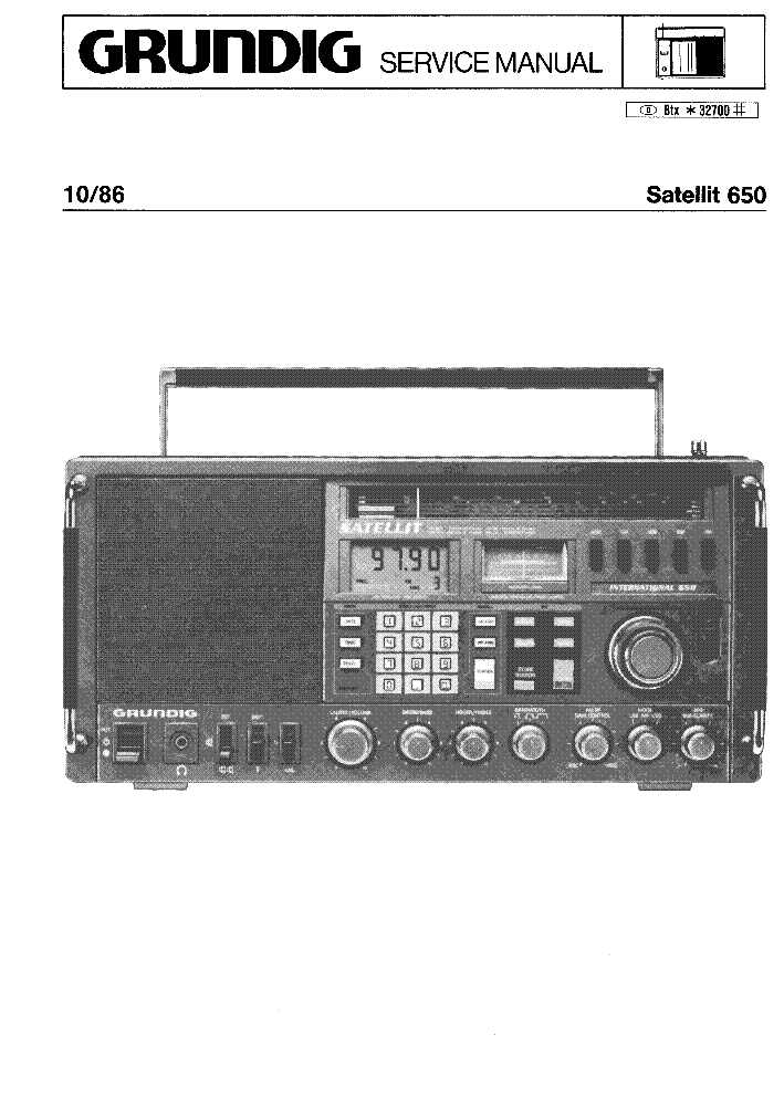 GRUNDIG SATELLIT 650 SM service manual