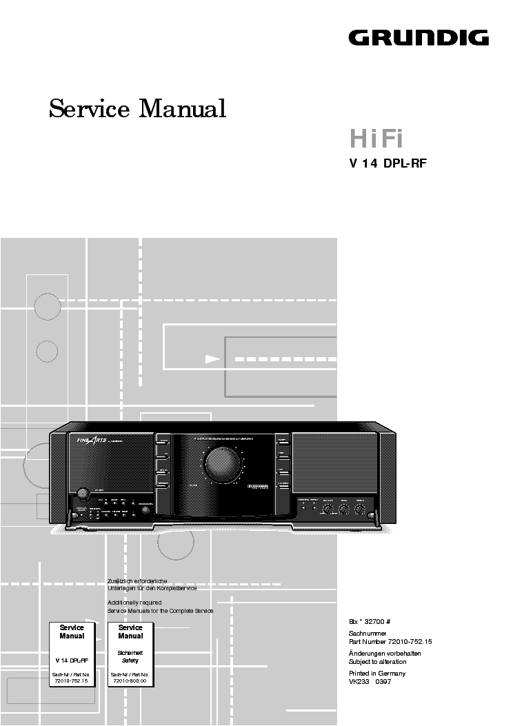 GRUNDIG V14DPLRF ET-SB service manual (1st page)