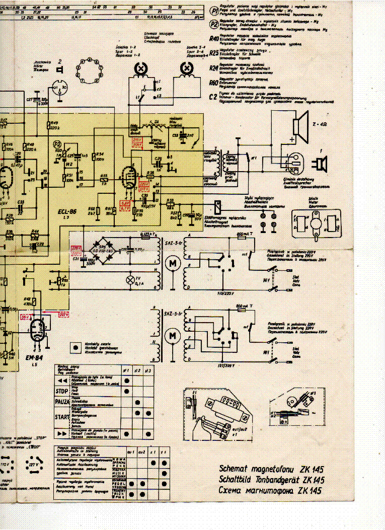 GRUNDIG ZK-145 TAPE RECORDER SCH service manual