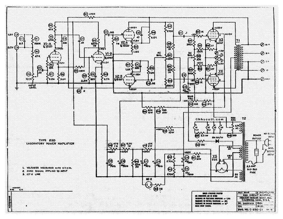 H-H-SCOTT 250-C1 Service Manual free download, schematics, eeprom ...