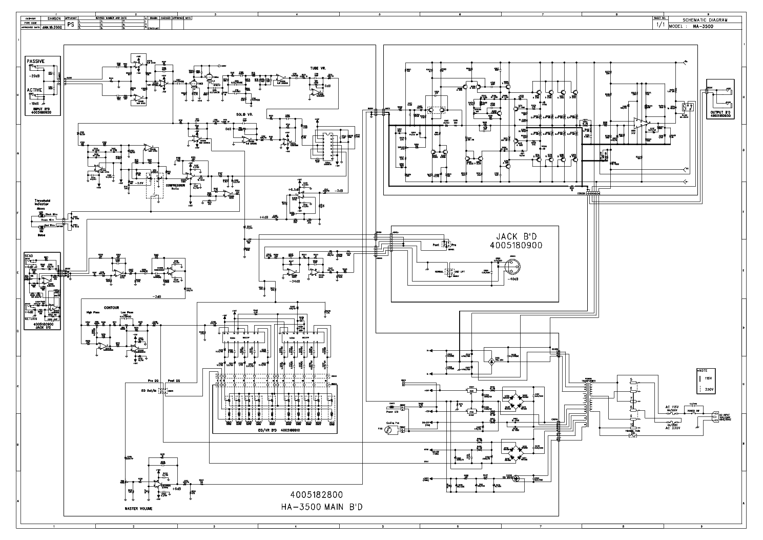 Hartke ha3500 schematic