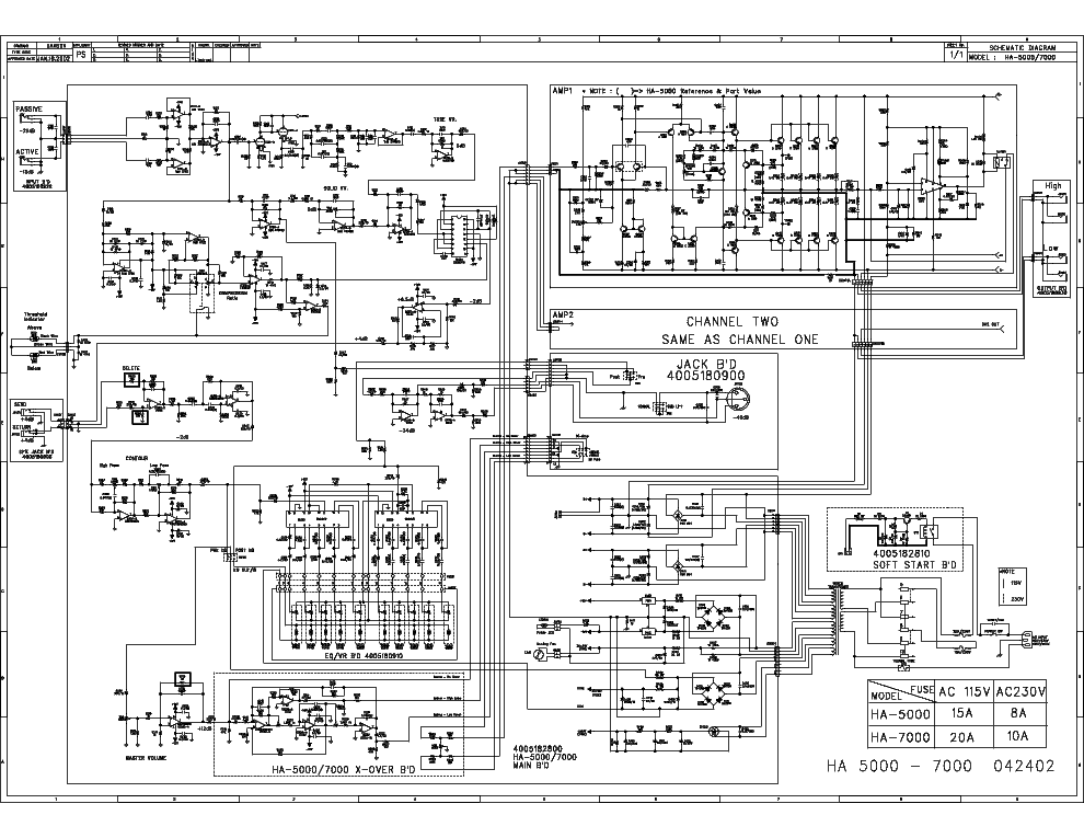 HARTKE GT60 AMP SCH Service Manual download, schematics ... 4x10 guitar cab wiring 