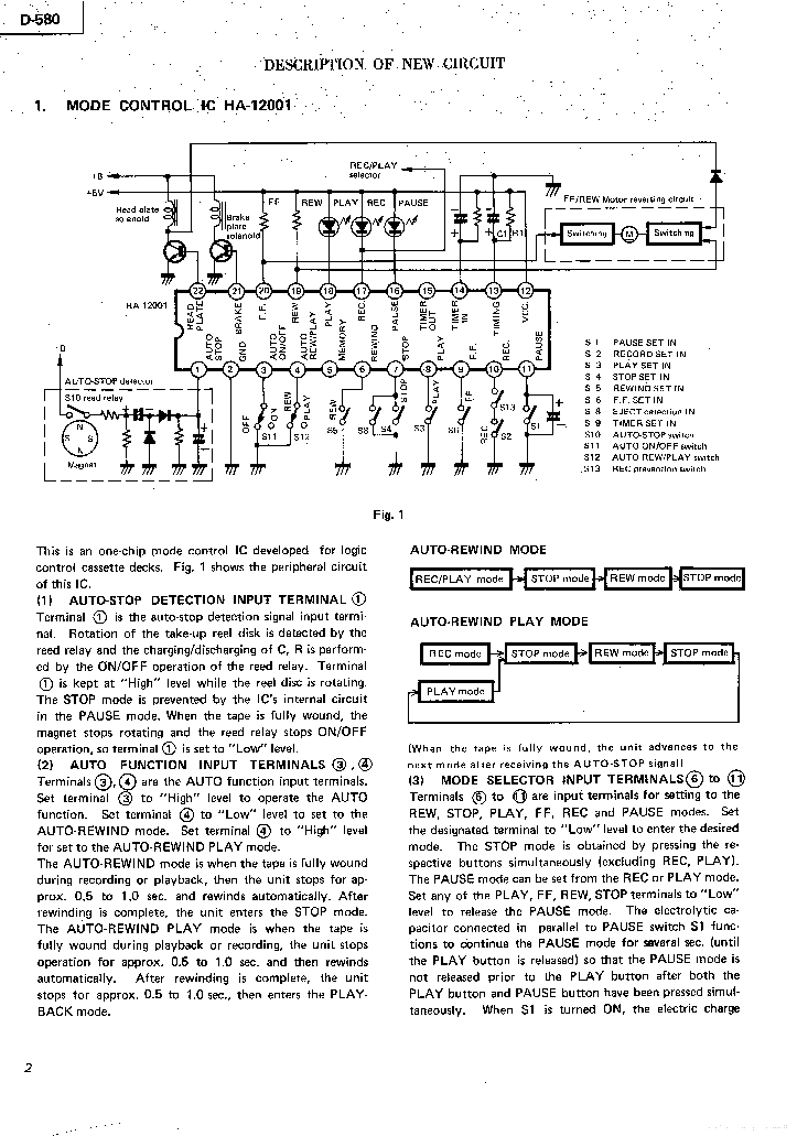 HITACHI D-580 TECHNICAL INFO SCH service manual (2nd page)