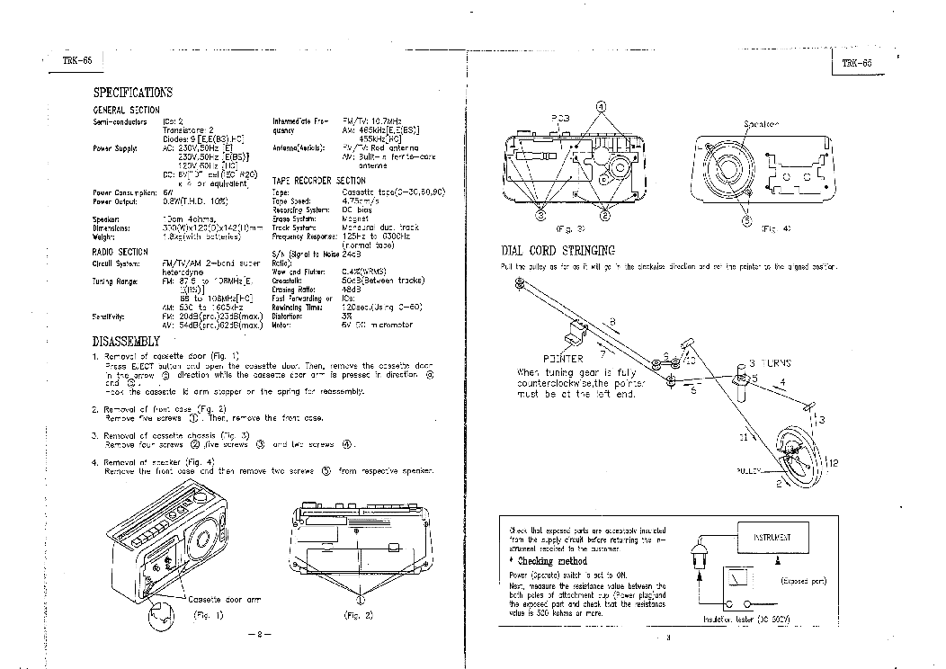 HITACHI TRK-65E TRK-60 SM service manual (2nd page)