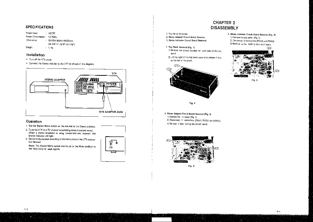 HITACHI VT-MTS1 STEREO-ADAPTER service manual (2nd page)