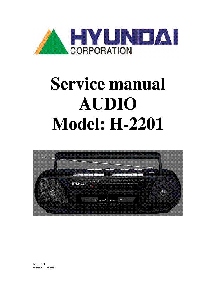 HYUNDAI H-2201 SM Service Manual download, schematics, eeprom, repair ...