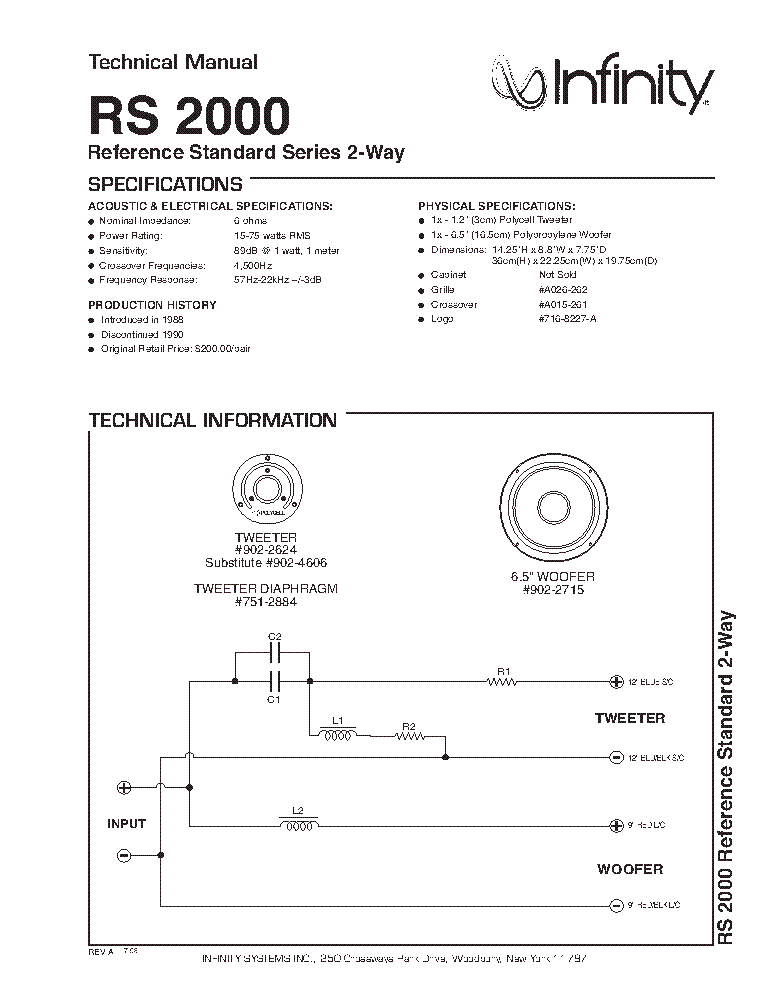 infinity rs 2000 speakers