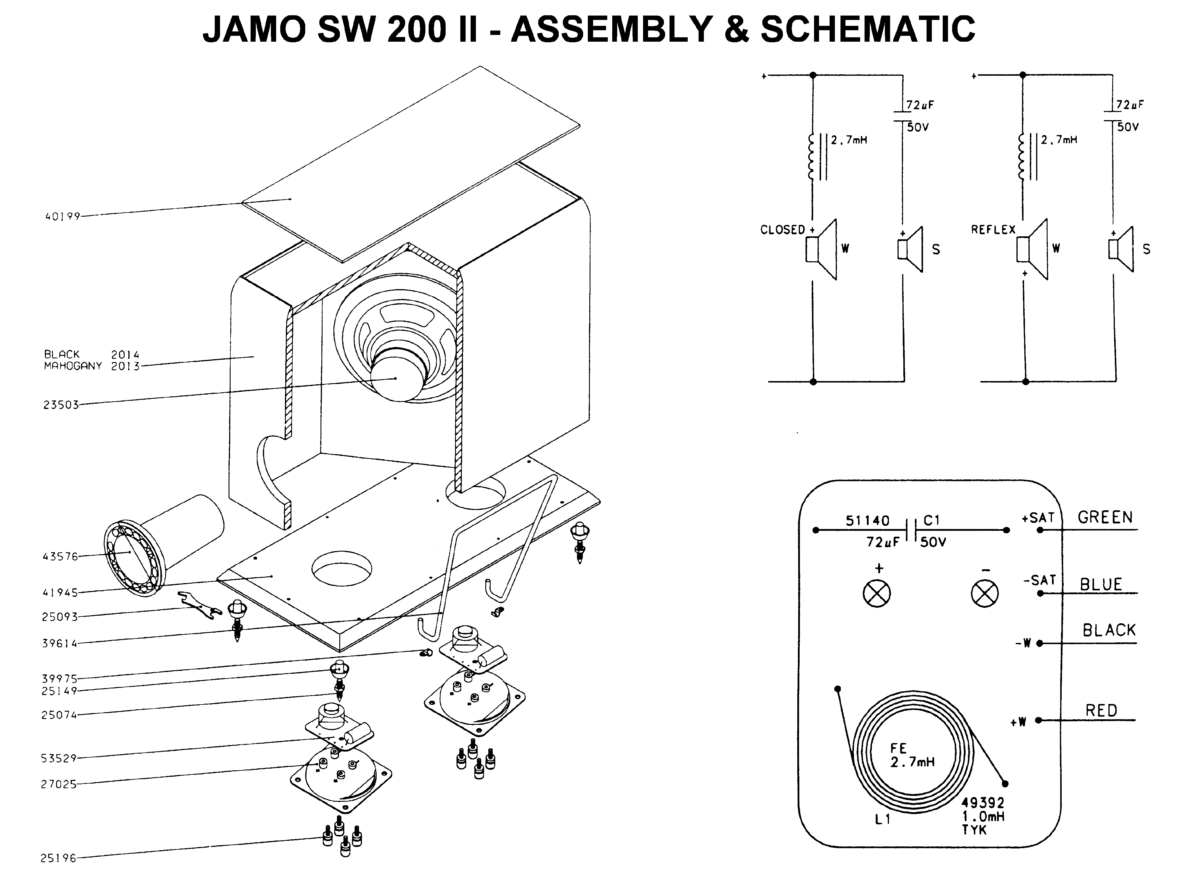 Refinamiento Magnético Licuar JAMO SW 200 II SCHEMATIC ASSEMBLY Service Manual download, schematics,  eeprom, repair info for electronics experts