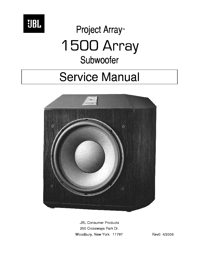 JBL 1500ARRAY service manual (1st page)