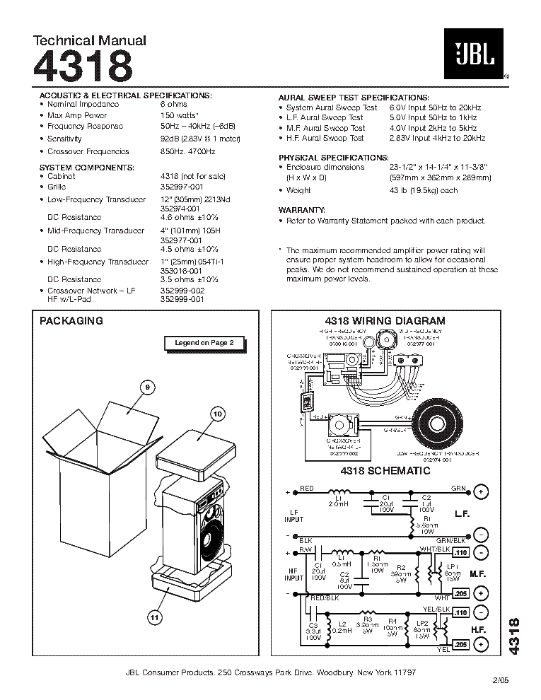 JBL 4318 service manual (1st page)