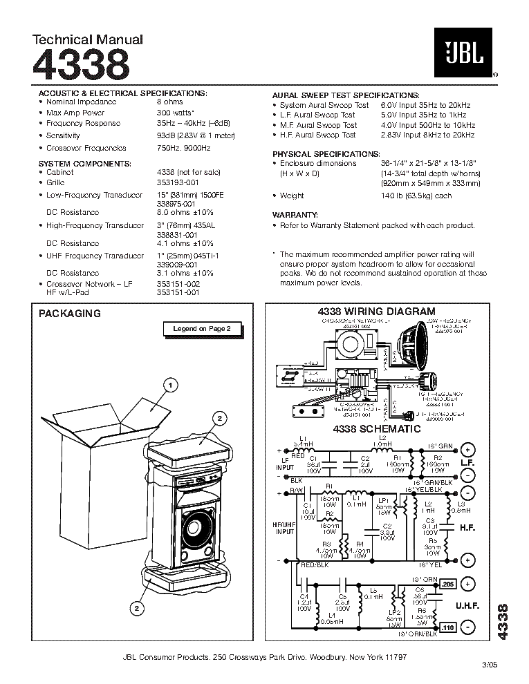 JBL 4338 service manual (1st page)