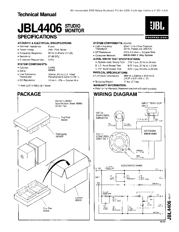 JBL 4406 service manual (1st page)