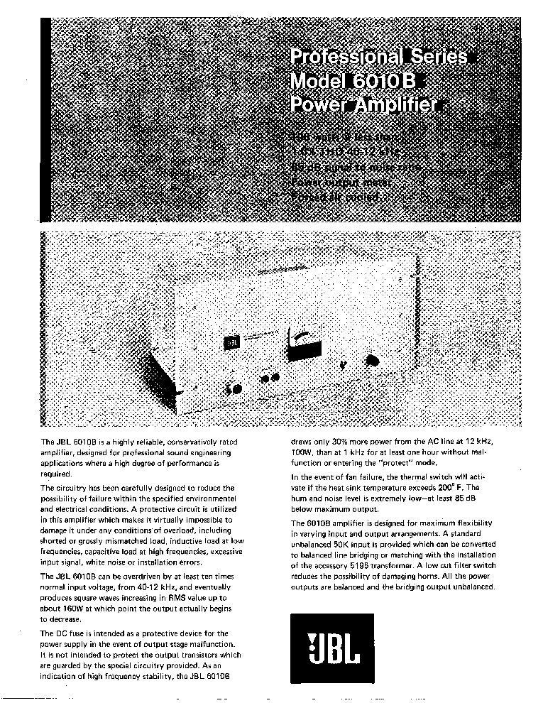 JBL 6010B SM service manual (1st page)
