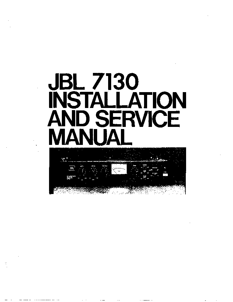 JBL 7130 PROFESSIONAL COMPRESSOR LIMITER SM service manual (1st page)