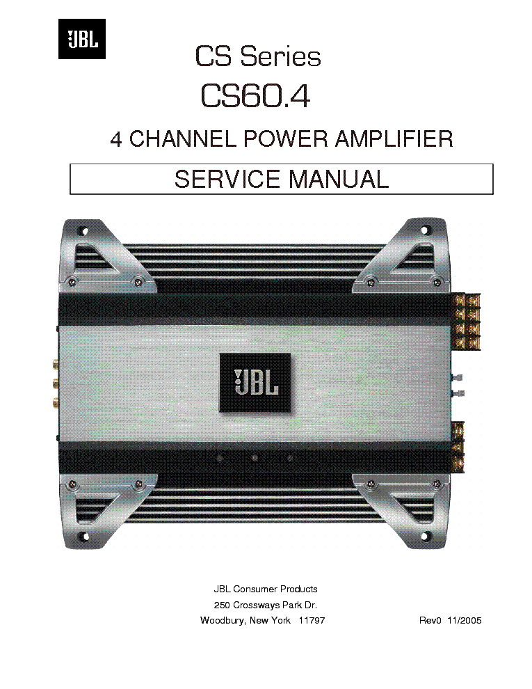 JBL CS60 4 SM CARAMP service manual (1st page)