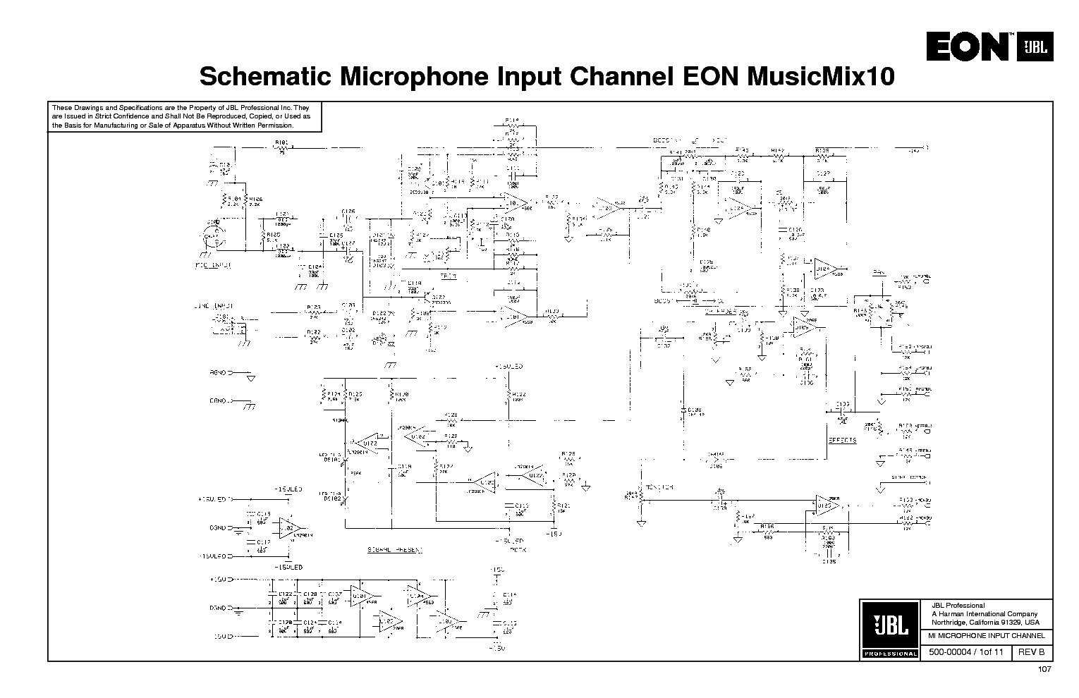 JBL EON MUSICMIX10 SCH service manual (1st page)