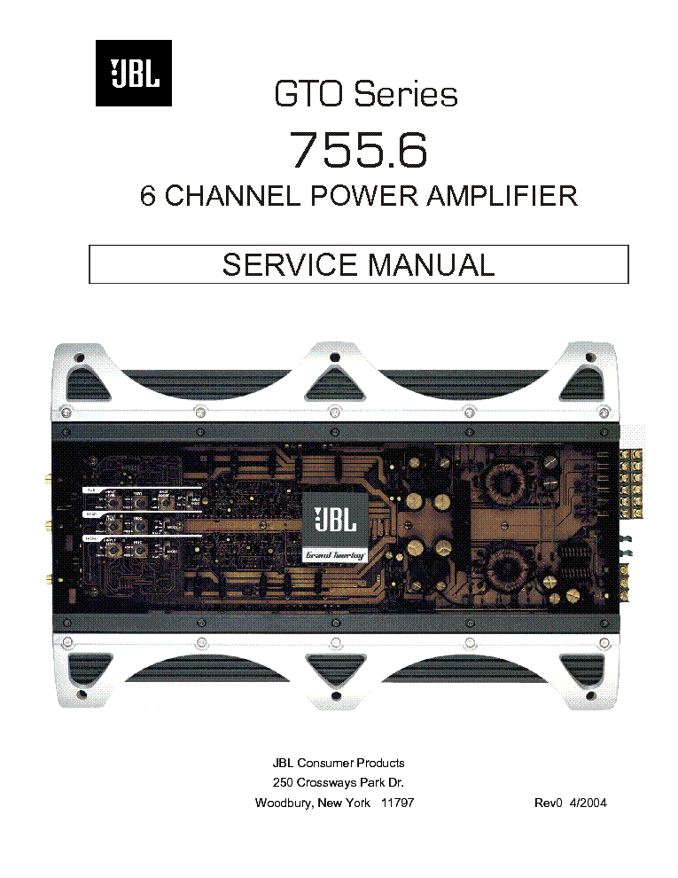 JBL GTO-755 6 service manual (1st page)