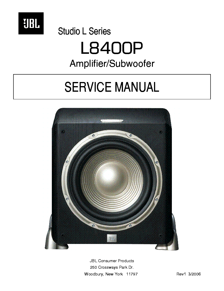 JBL L8400P SM service manual (1st page)