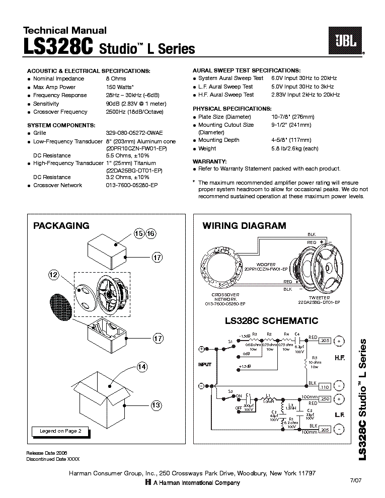 JBL LS328C SM service manual (1st page)