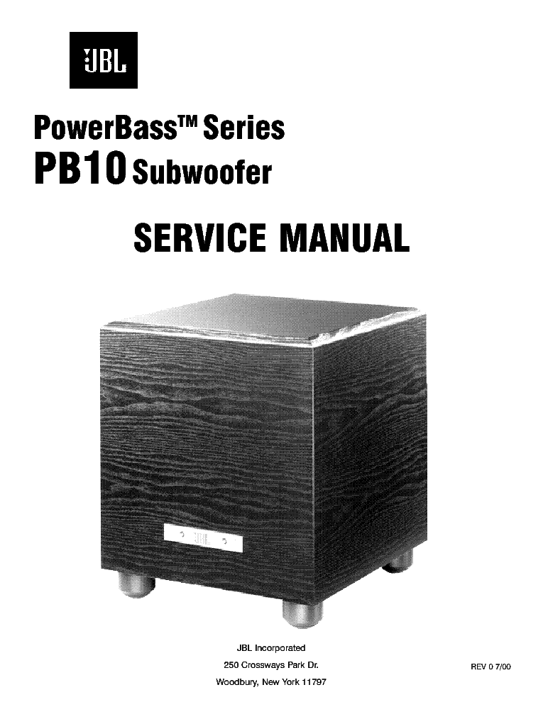 JBL PB-10 service manual (1st page)